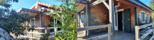 Chalets bois en Lozère à 1000 m du lac de Naussac